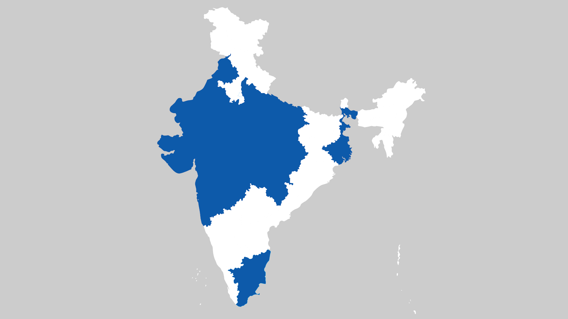 A map of India showing locations of co-funders